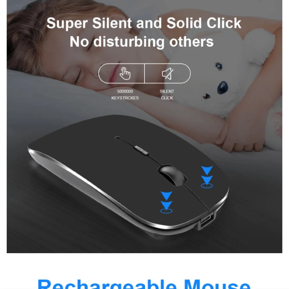 Nwot XBOSS X5 Ultra thin Bluetooth wireless rechargeable mouse.